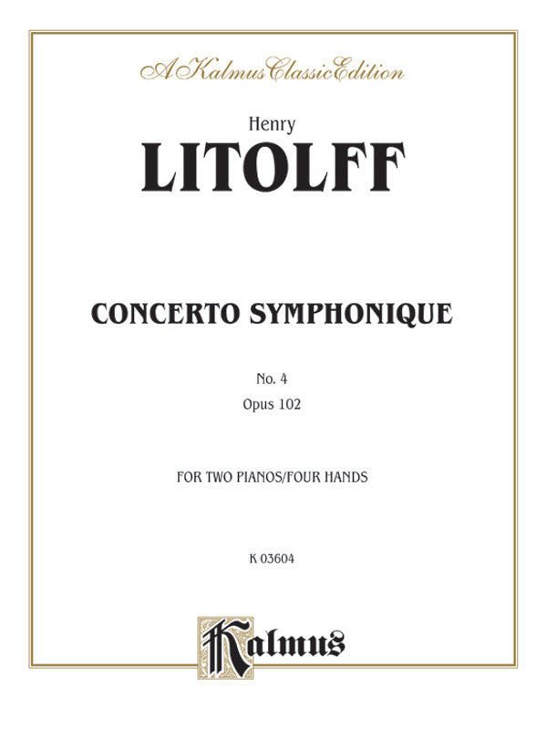 Litolff: Concerto Symphonique, Opus 102: Piano Duo (2 Pianos, 4 Hands)