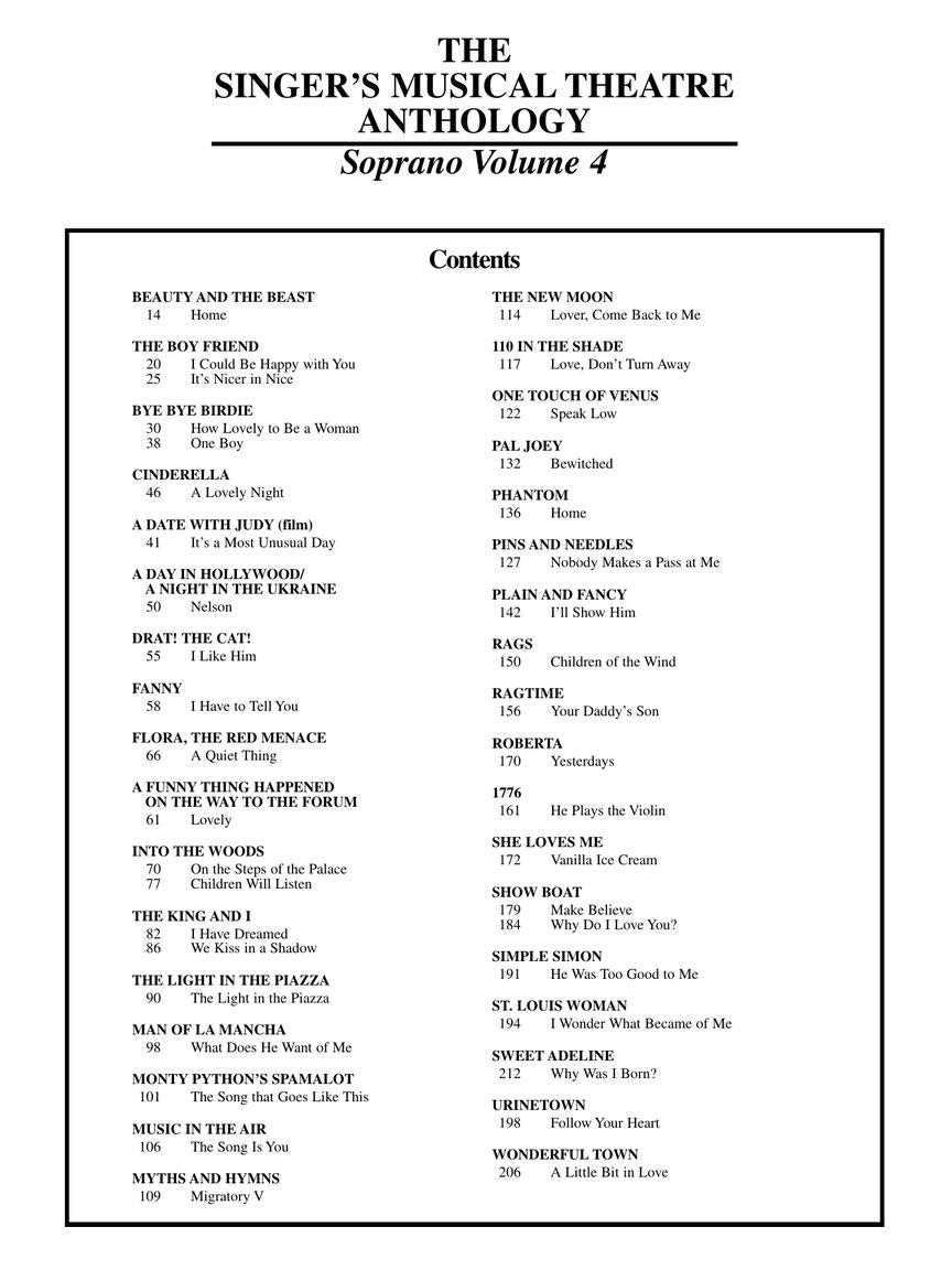 Singer's Musical Theatre Anthology - Volume 4 Soprano Book Only