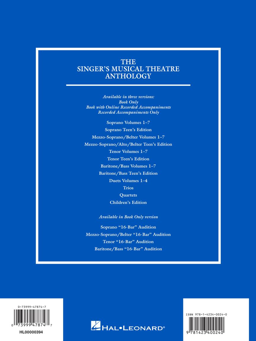 Singer's Musical Theatre Anthology - Volume 4