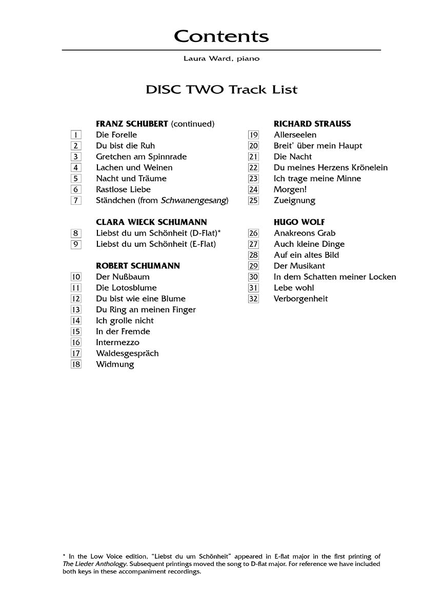 Lieder Anthology - Accompaniment CDs Low Voice