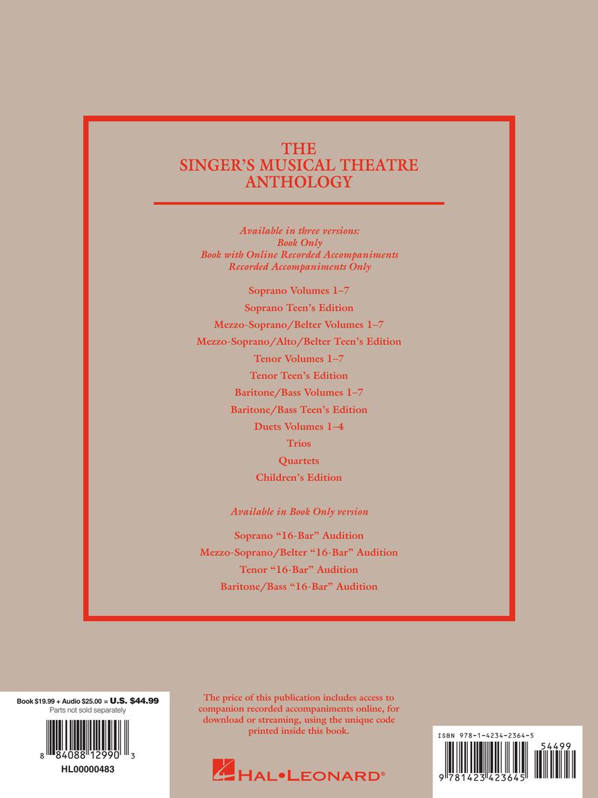 Singer's Musical Theatre Anthology Soprano Vol 1