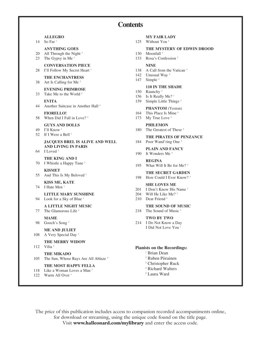 Singer's Musical Theatre Anthology Soprano Volume 1 Book with Online Audio