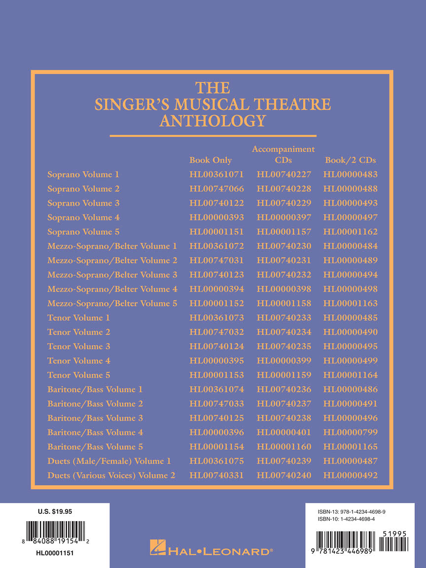 Singer's Musical Theatre Anthology Soprano Volume 5