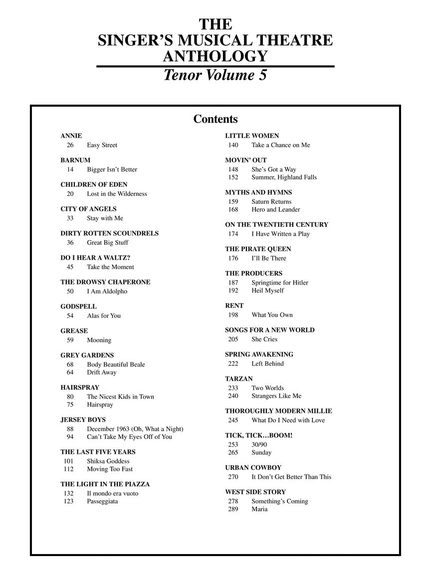Singer's Musical Theatre Anthology Tenor Vol. 5