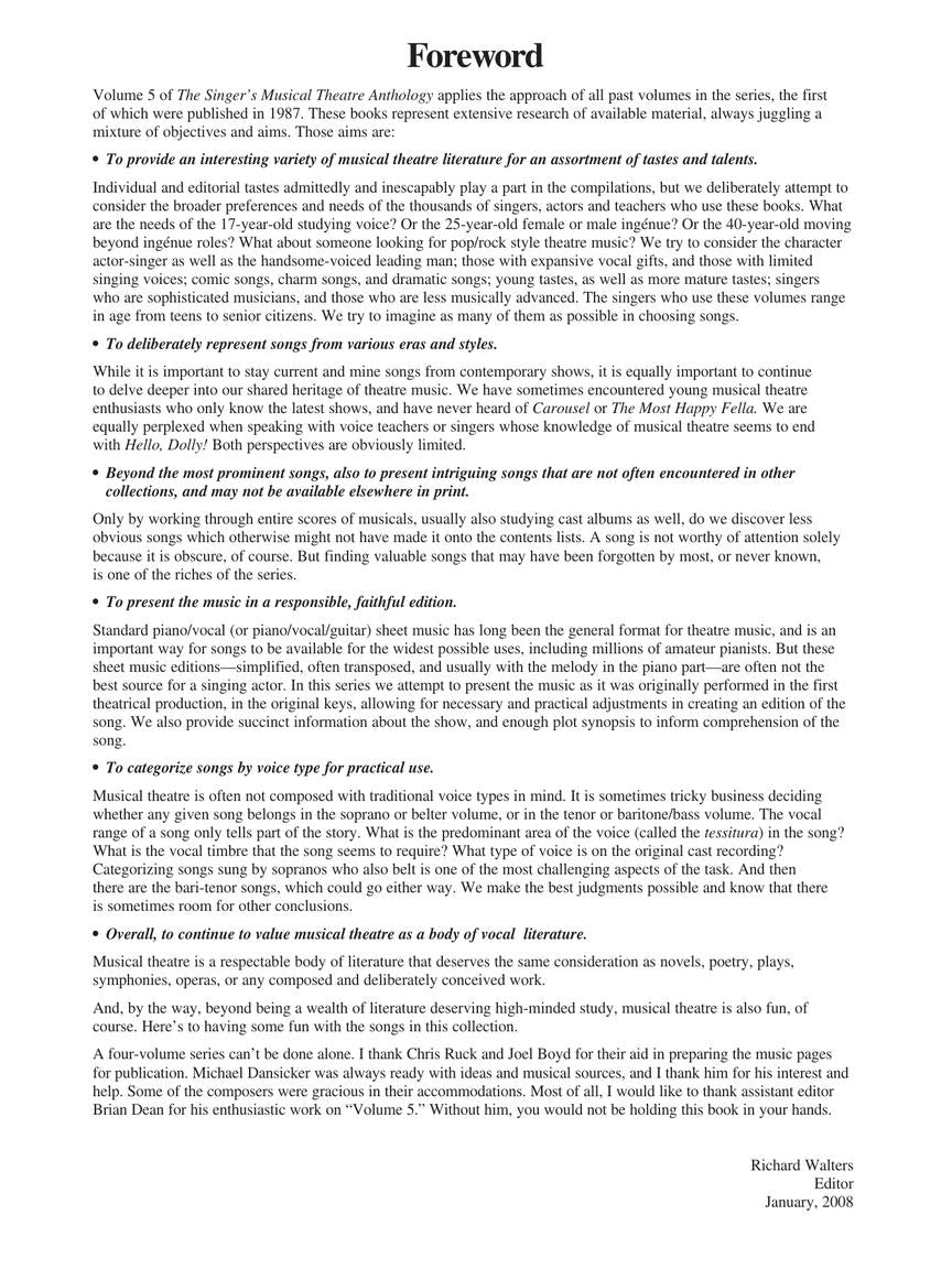 Singer's Musical Theatre Anthology Tenor Volume 5