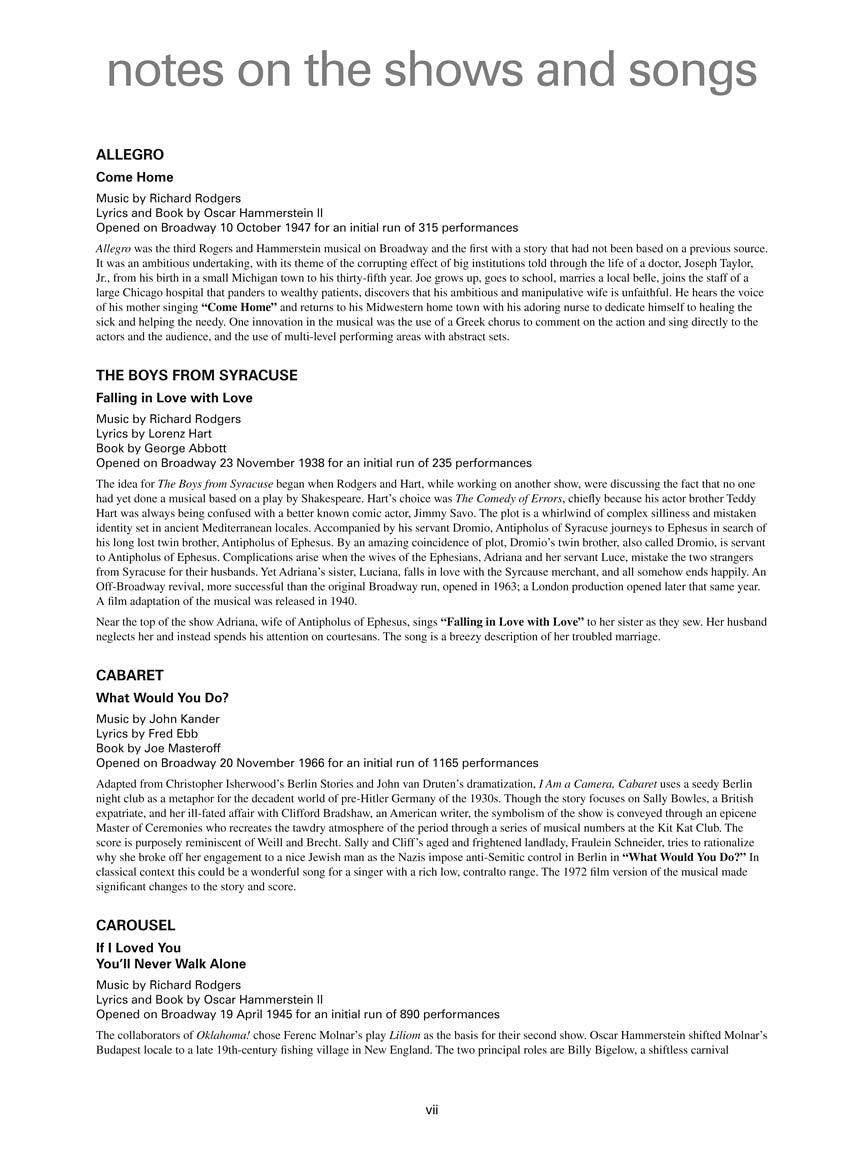 Musical Theatre for Classical Singers - Mezzo-Soprano