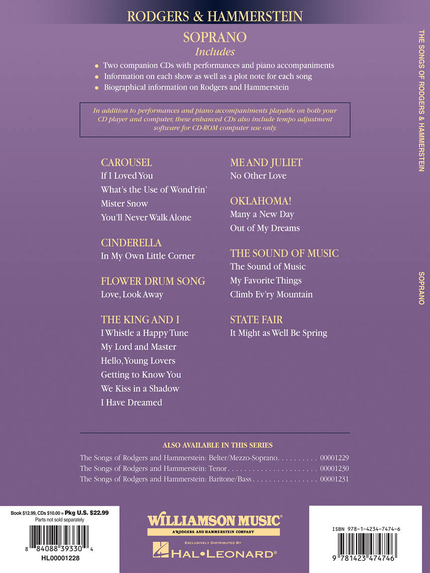 Rodgers & Hammerstein - Songs of - Vocal Collection Soprano