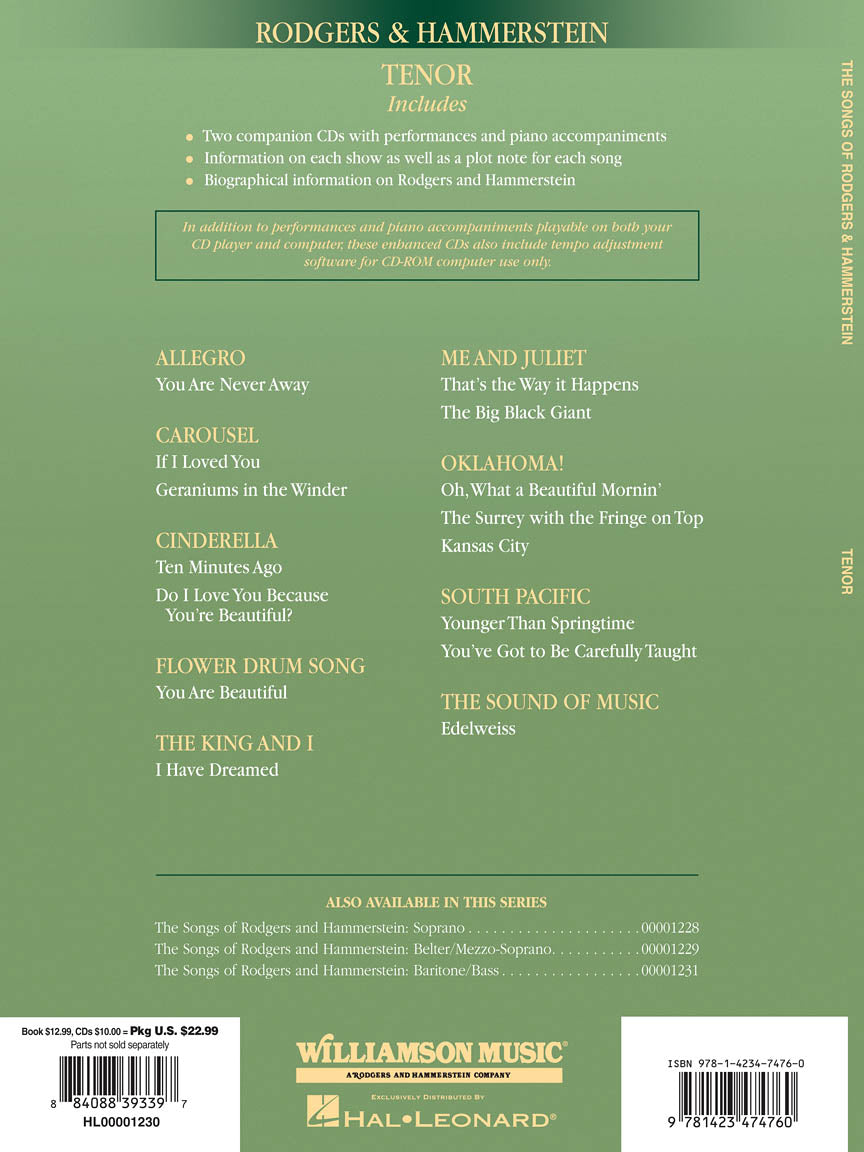 Rodgers & Hammerstein Songs Tenor Vocal Collection