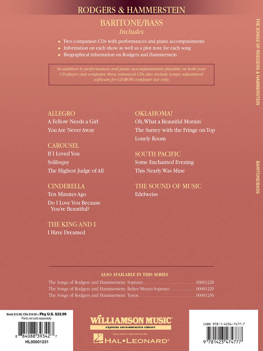 Rodgers & Hammerstein - Songs of - Vocal Collection Baritone/Bass