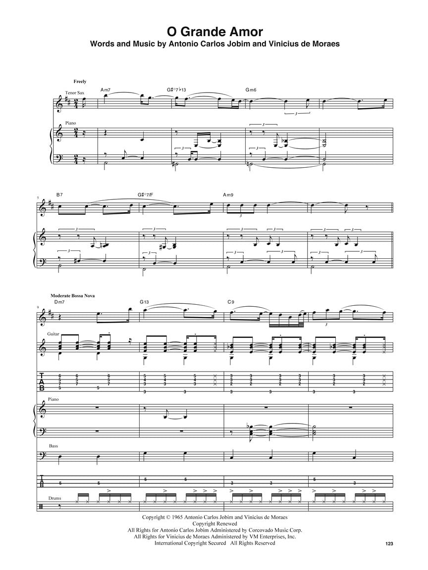Getz/Gilberto - Transcribed Score