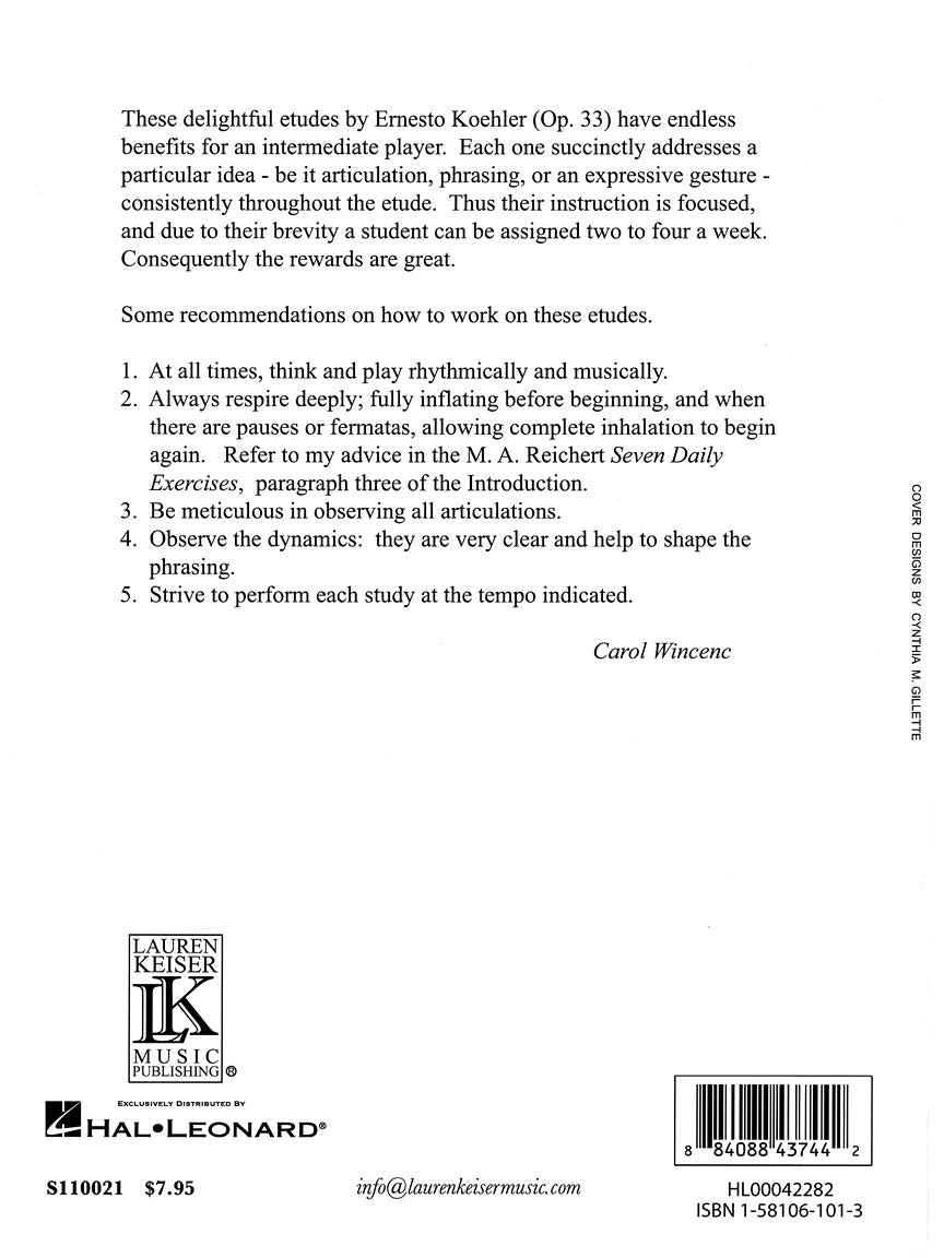 Koehler - 35 Exercises for Flute, Op. 33 - Book 1