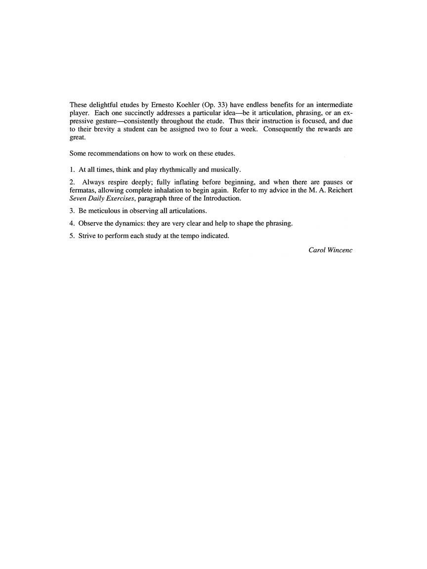 Koehler - 35 Exercises for Flute, Op. 33 - Book 2
