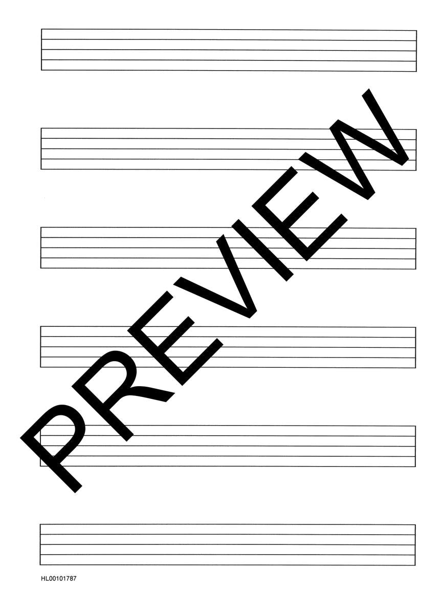 Manuscript Paper (Wide Staff) 'E-Z Play Today'