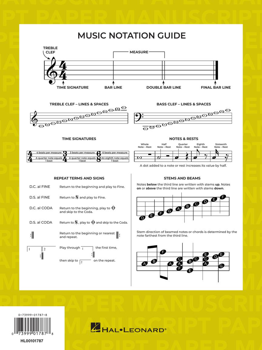 Manuscript Paper (Wide Staff) 'E-Z Play Today'