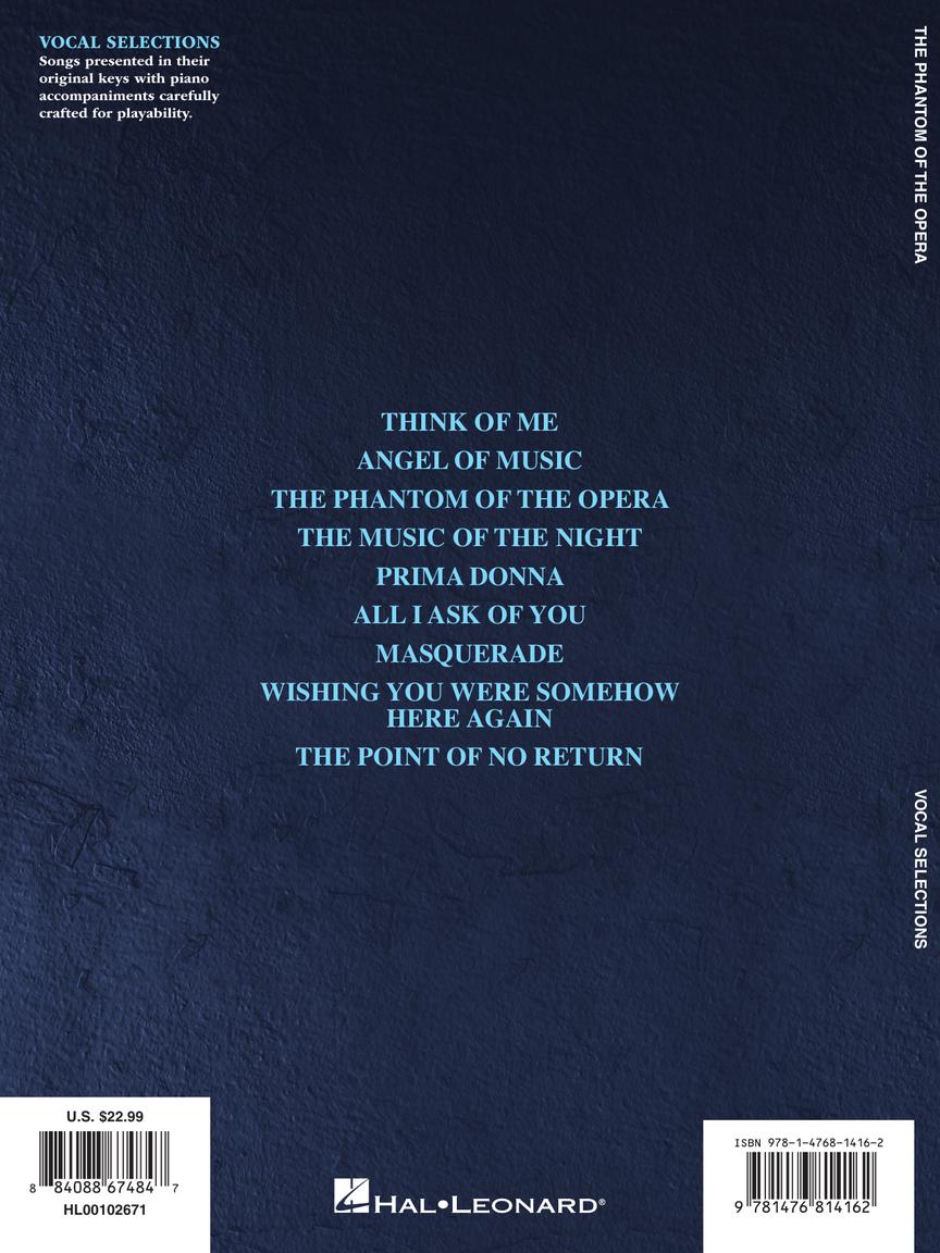Phantom of the Opera - Vocal Selections