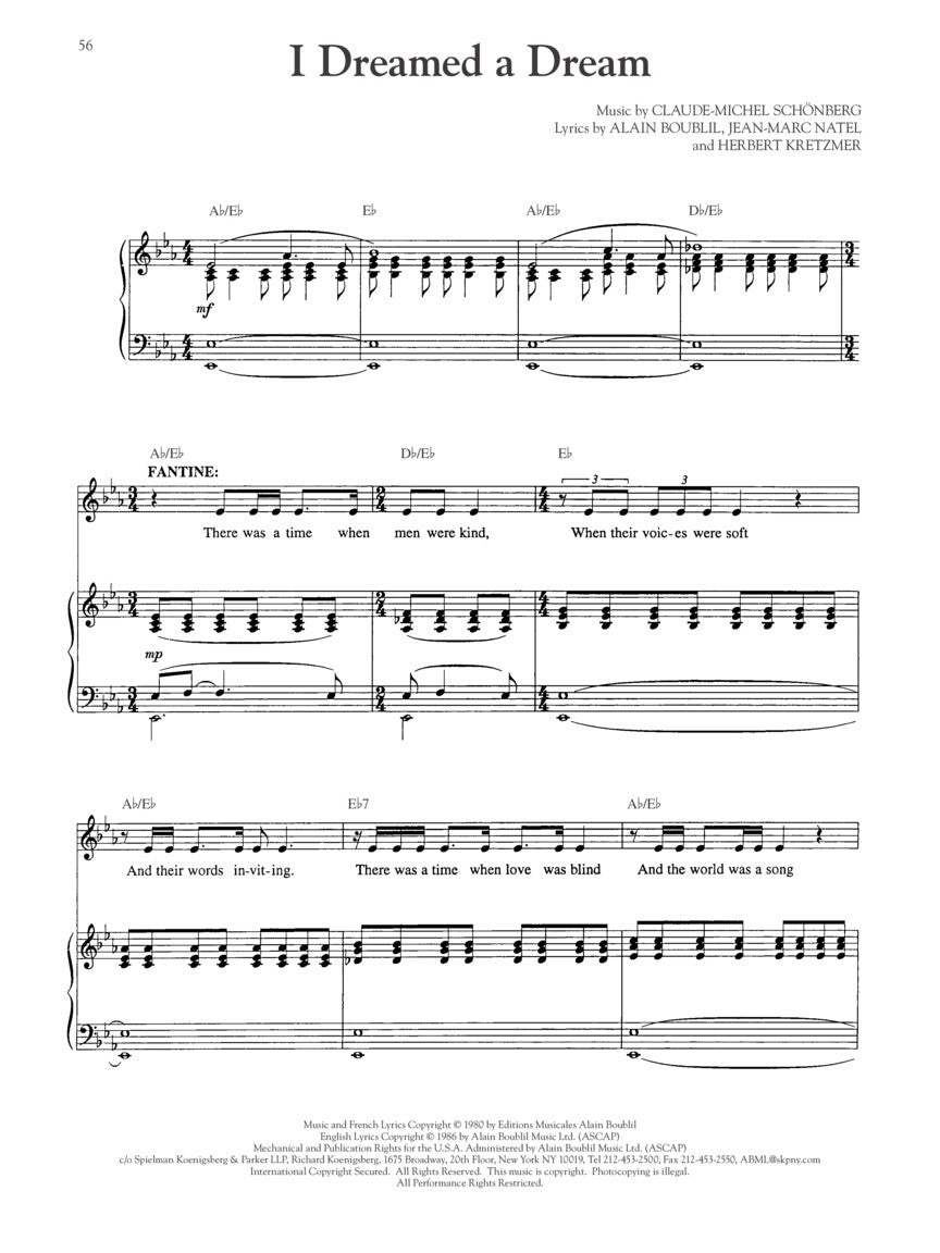 Les Misérables - Broadway Singer's Edition