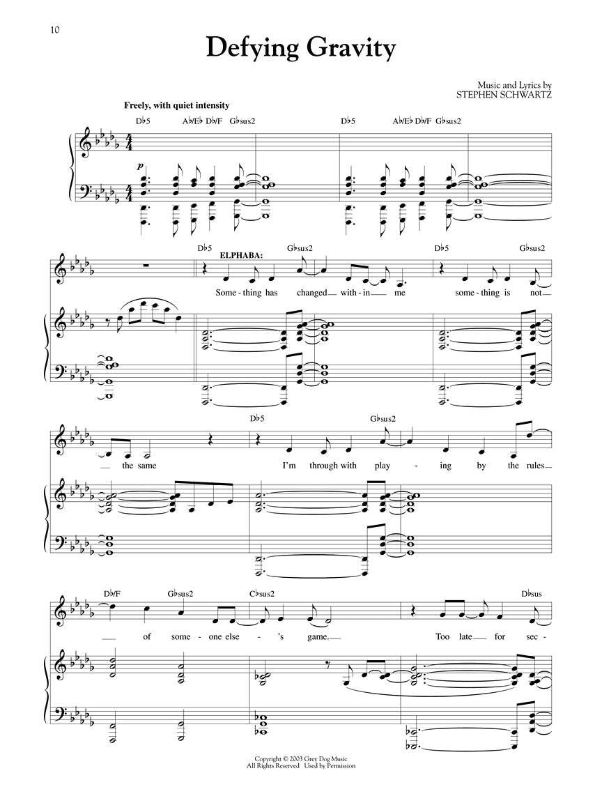 Wicked - Broadway Singer's Edition