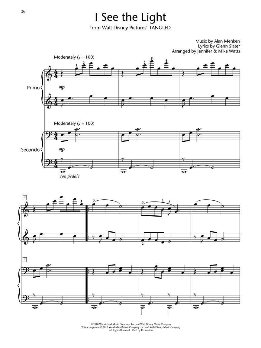 Disney Piano Duets - Popular Songs Series