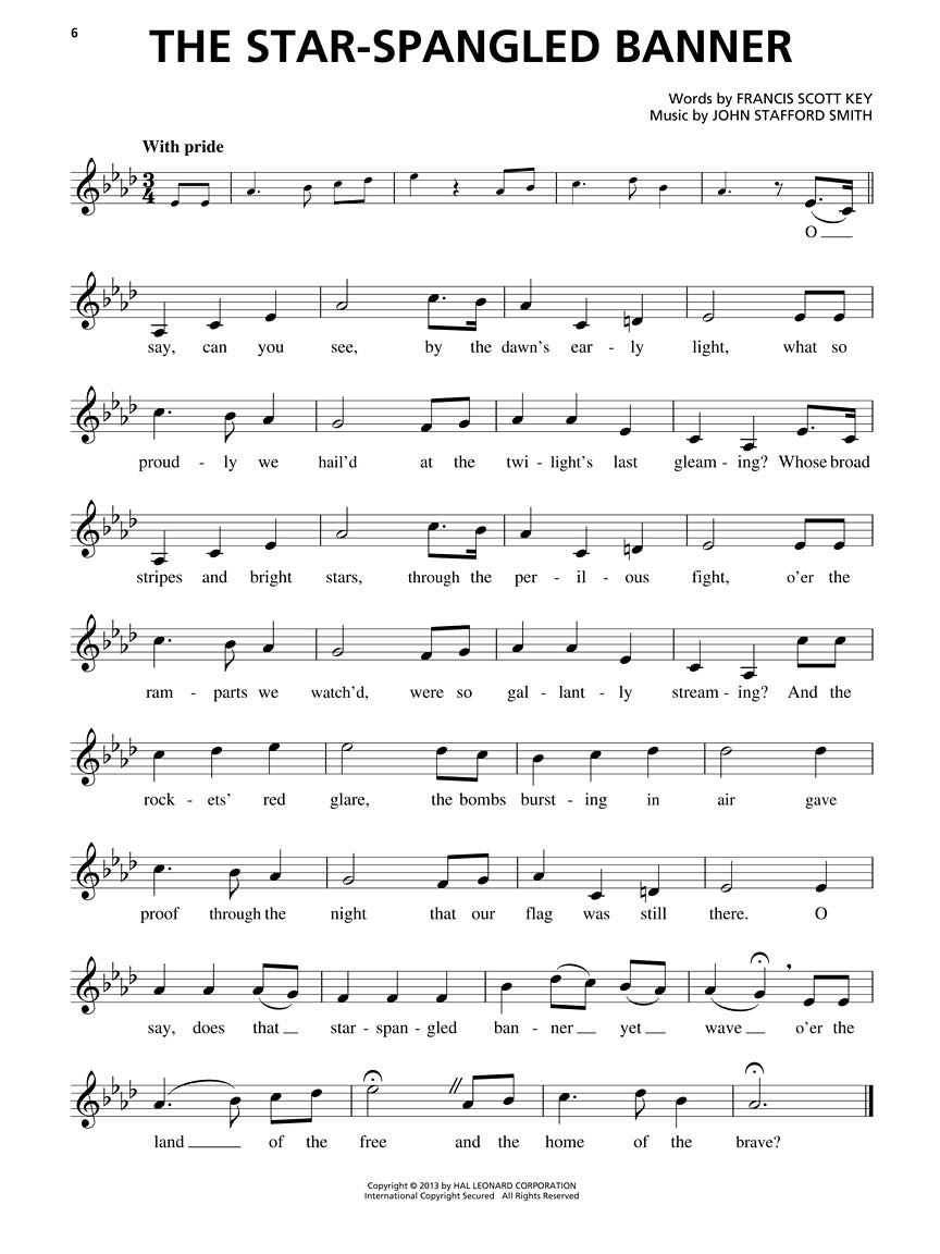 Star-Spangled Banner - Charts & Tracks for Singers