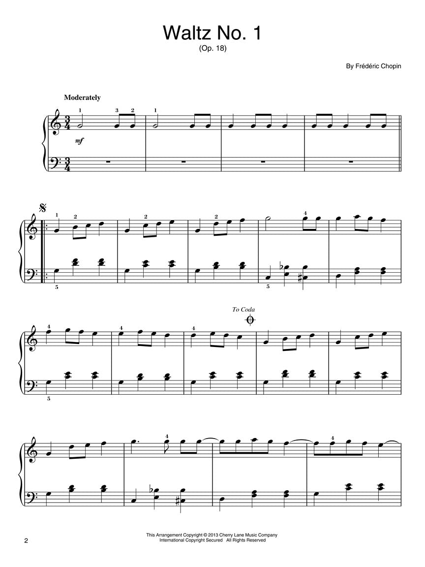 Chopin - Waltzes for Easy Piano