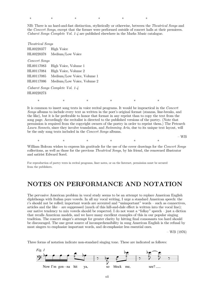 Concert Songs Vol. 1 High Voice 1975-2000