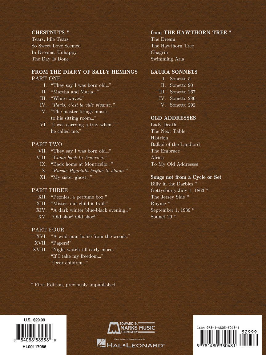 Bolcom Concert Songs Vol. 2 Low Voice 2001-2012