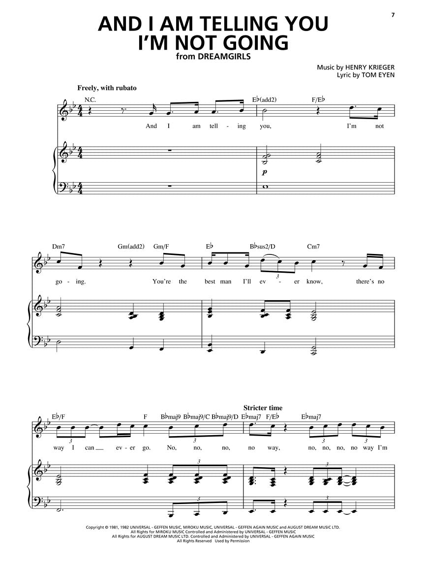 Broadway Hits - Original Keys for Female Singers