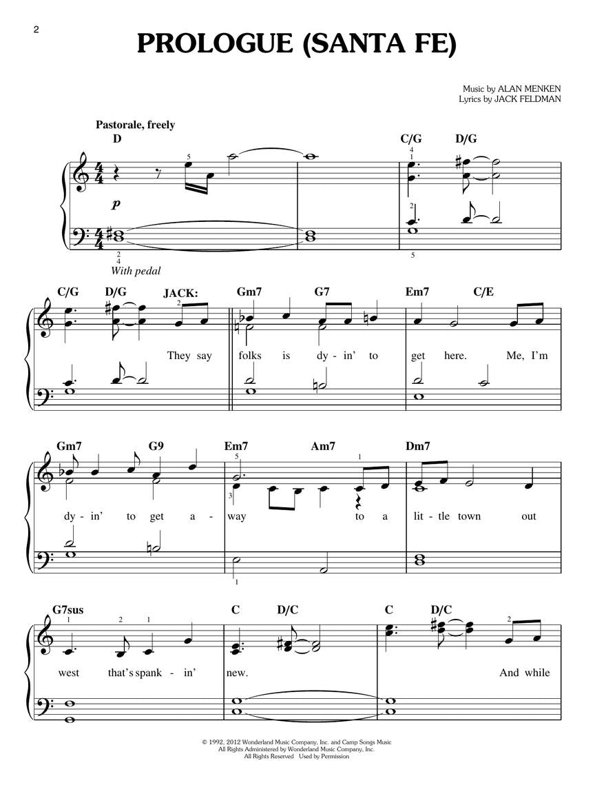 Menken/Feldman: Newsies - Easy Piano