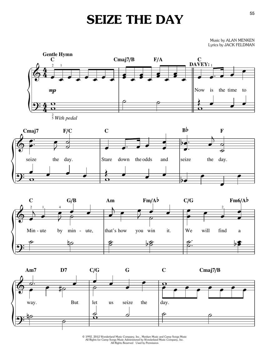 Menken/Feldman: Newsies - Easy Piano