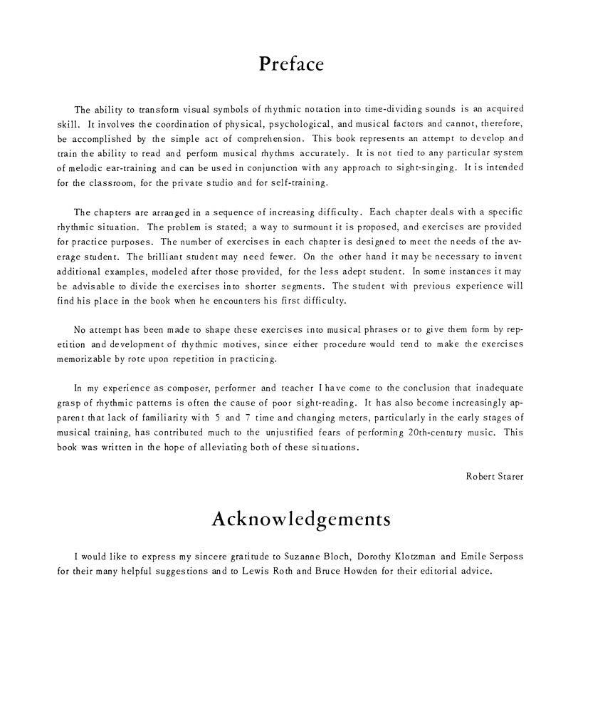 Starer Rhythmic Training