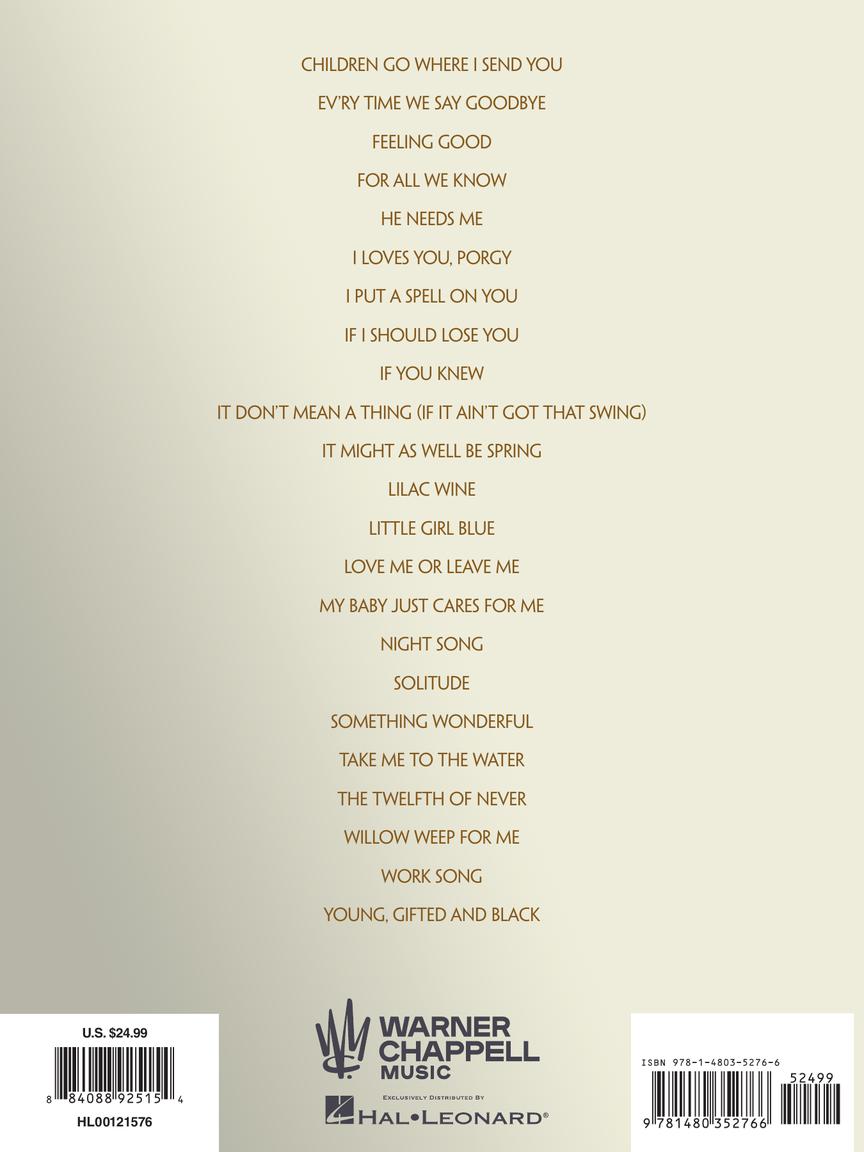 Simone Best of Nina Simone - Original Keys for Singers