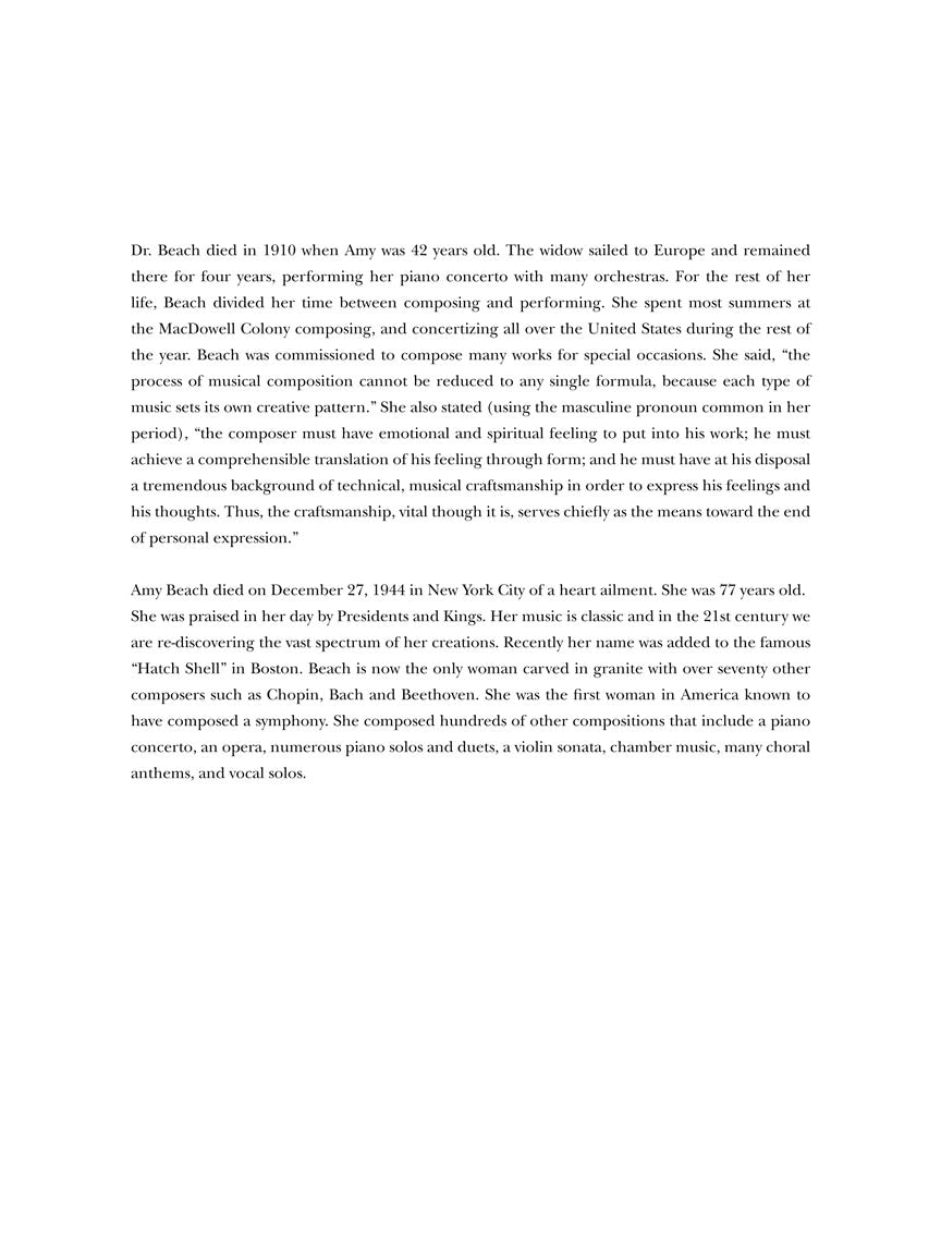 Beach: The Piano Music of Amy Beach