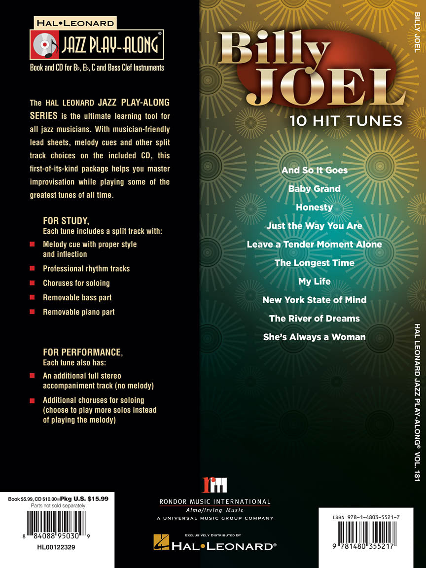 Joel, Billy - Jazz Play-Along DISCONTINUED
