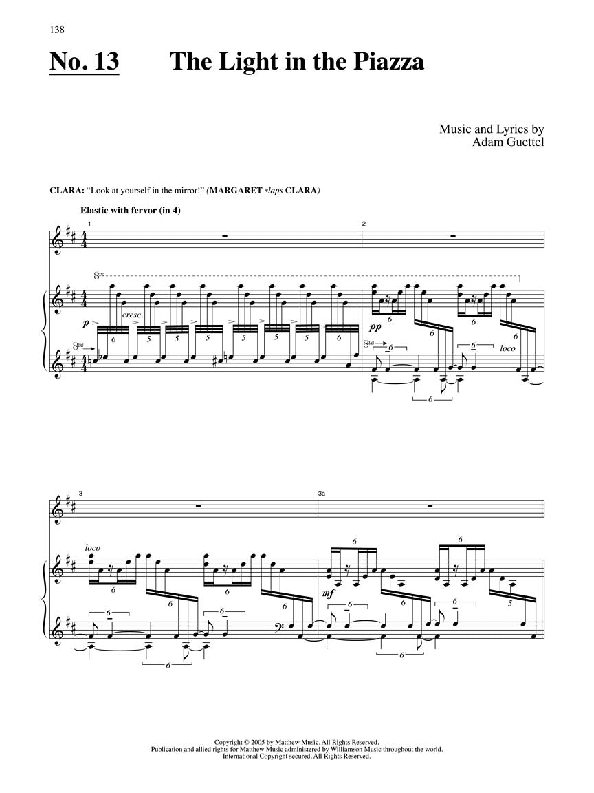 Clearance: Guettel The Light in the Piazza (Vocal Score)