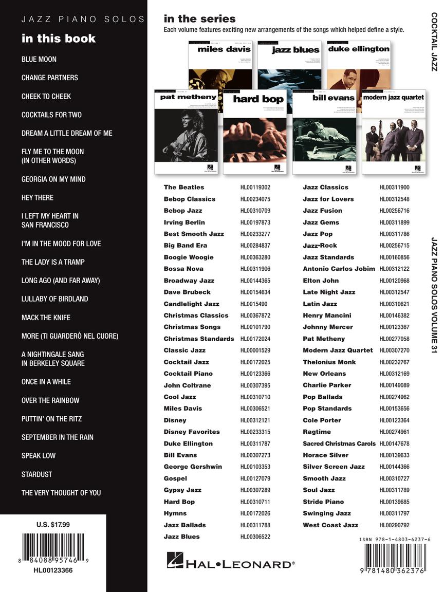 Cocktail Piano - Jazz Piano Solos Vol. 31