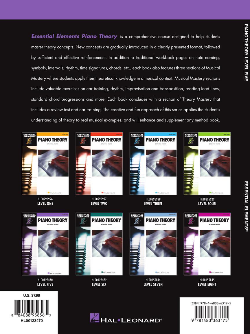 Essential Elements Piano Theory - Level 5