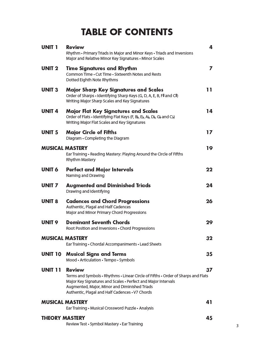 Essential Elements Piano Theory - Level 6