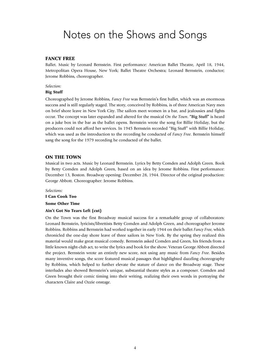 Bernstein for Singers - Belter/Mezzo-Soprano