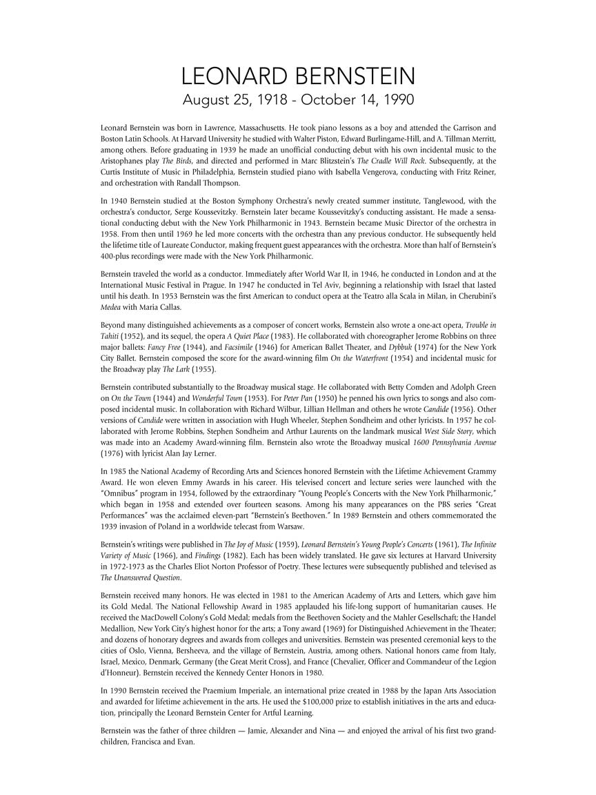 Bernstein for Singers