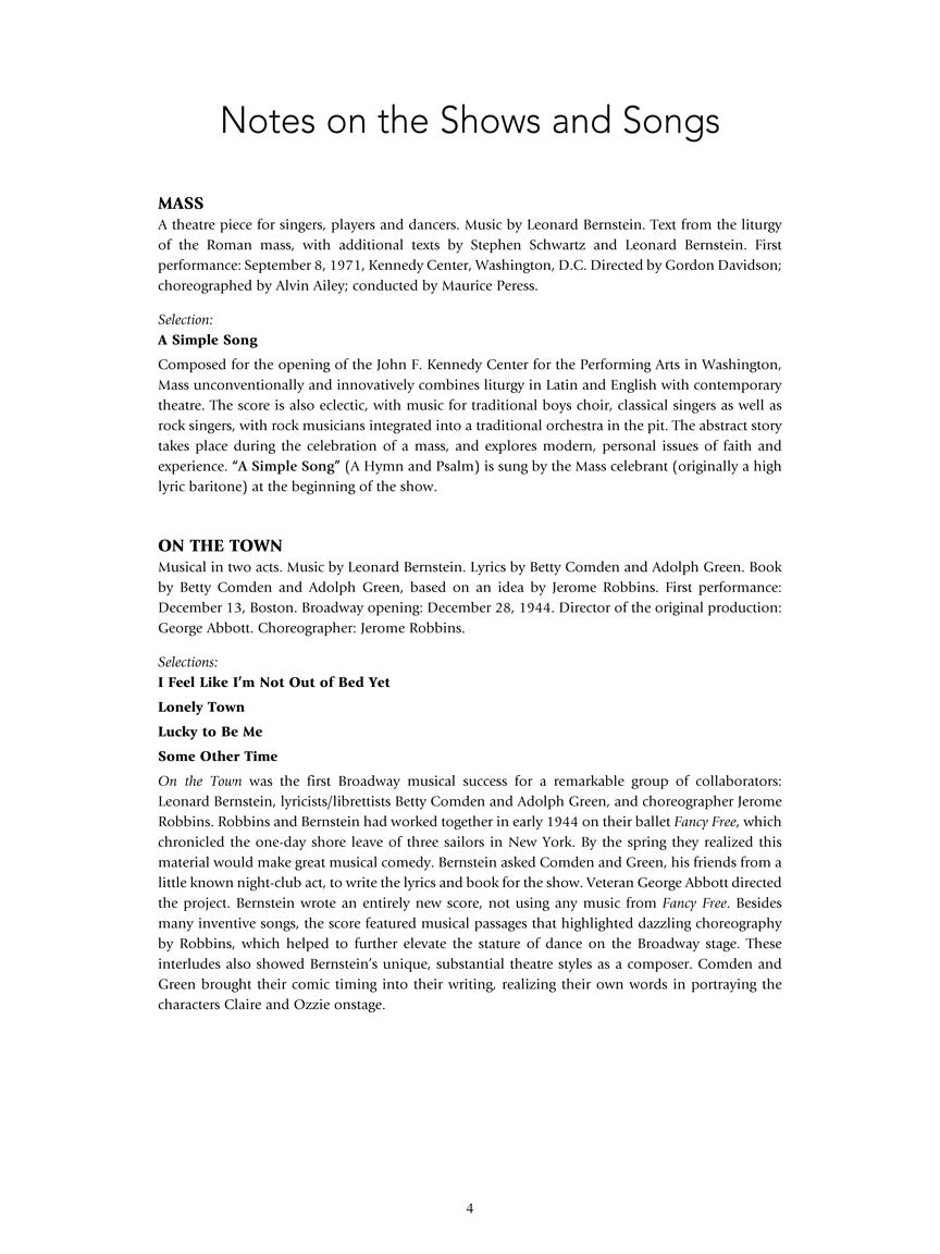 Bernstein for Singers - Baritone/Bass