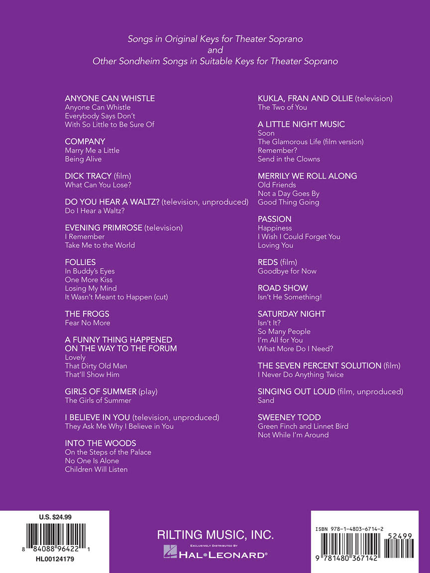 Sondheim for Singers Soprano