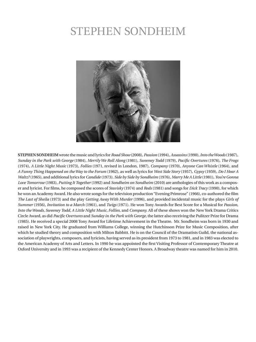 Sondheim for Singers Belter/Mezzo-Soprano