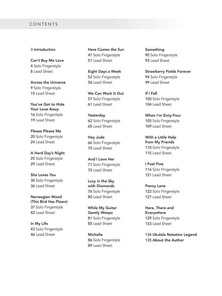 Beatles for Fingerstyle Ukulele