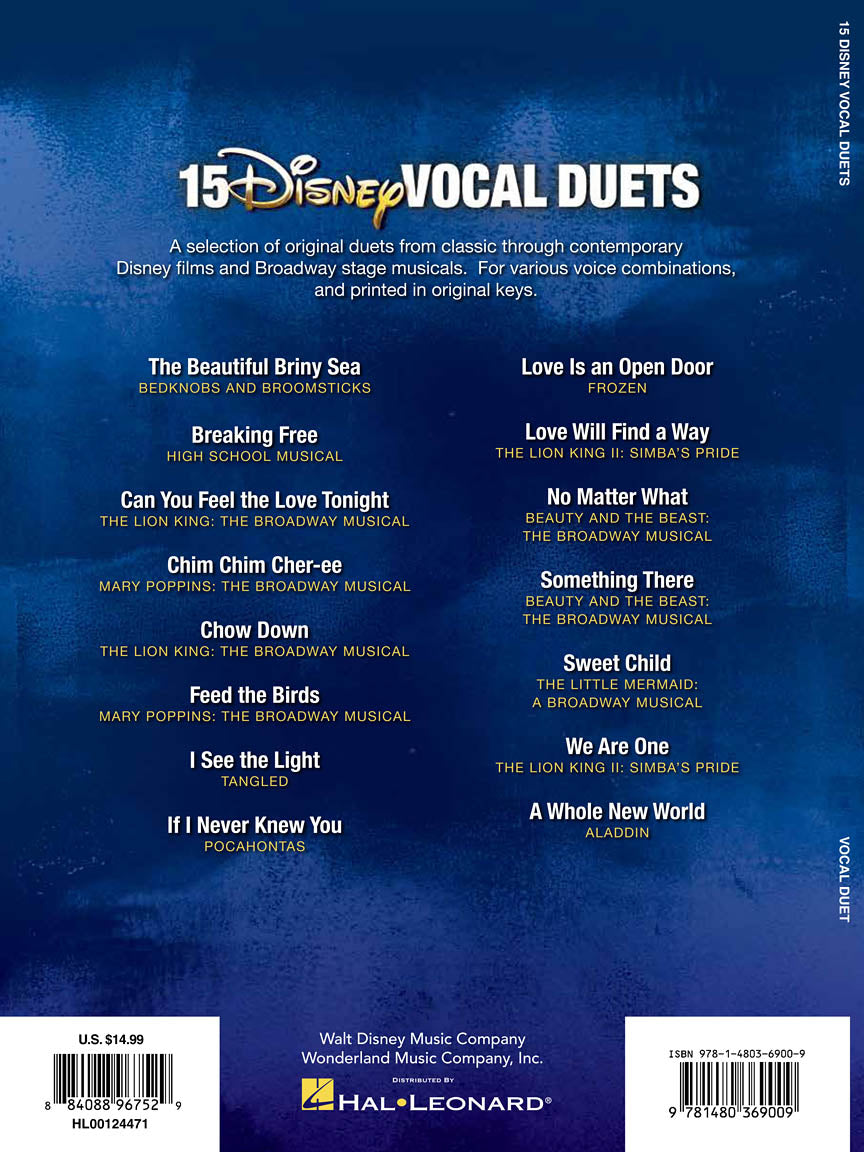 15 Disney Vocal Duets