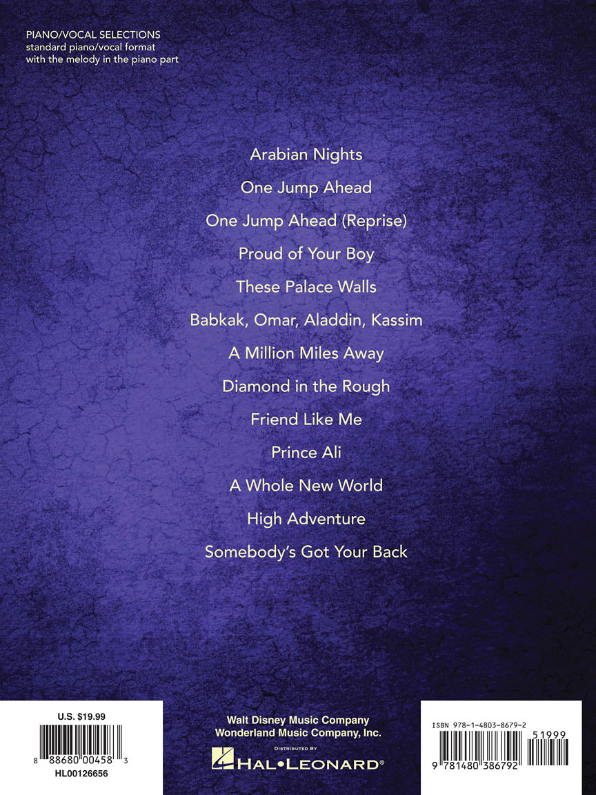 Menken: Aladdin, The Broadway Musical (Vocal Selections)