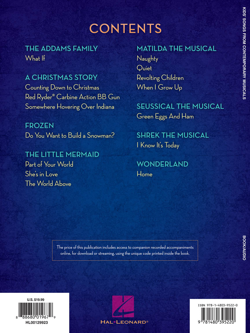 Kids' Songs from Contemporary Musicals