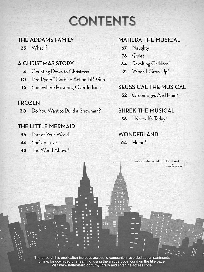 Kids' Songs from Contemporary Musicals