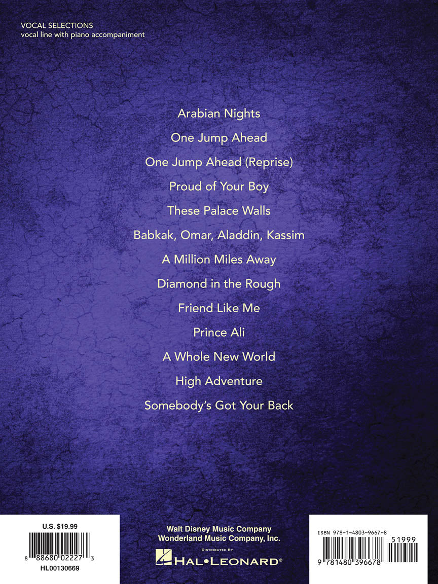 Menken: Aladdin - Broadway Musical Vocal Selections