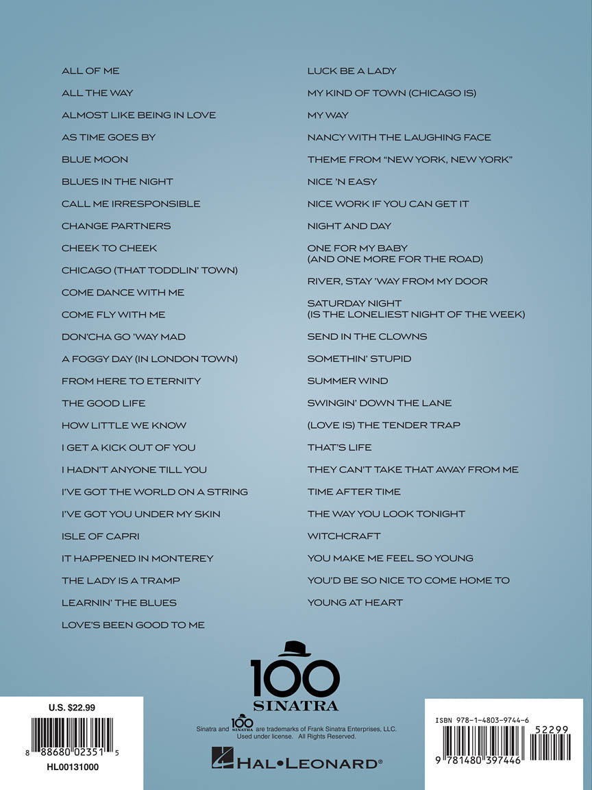 Sinatra, Frank - Centennial Songbook - Original Keys for Singers O/P