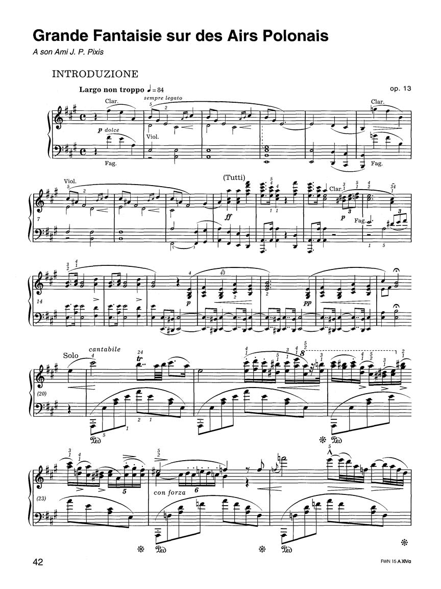 Chopin Concert Works for Piano and Orchestra - Version for 1 Piano Ekier